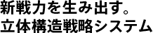 新戦力を生み出す。立体構造戦略システム