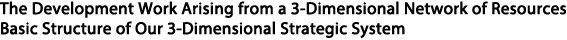 Development work generated by conformational network of resource
Structure & Works of Conformational Strategy System
